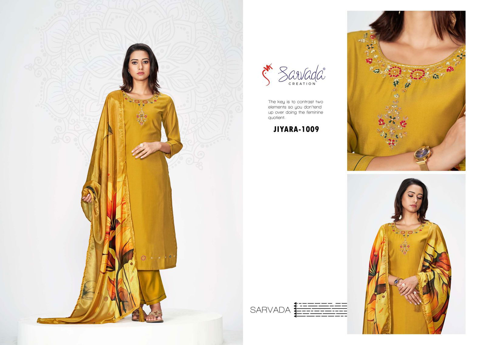 Jiyara By Sarvada Hand Work Roman Silk Designer Kurti With Bottom Dupatta Wholesale Price In Surat